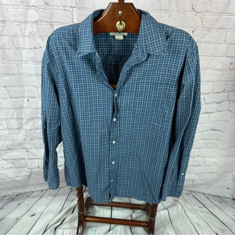 men's duluth trading wrinkle fighter long sleeve shirt size XL